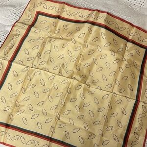 Vintage scarf rolled hem beautiful colors